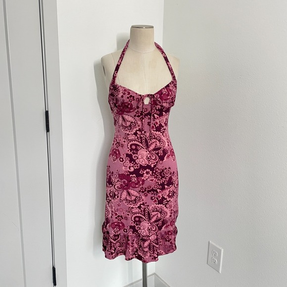 Forever 21 Dresses & Skirts - Y2K Forever 21 Dress Women S Midi Fairy Garden Party Coquette Halter Bodycon